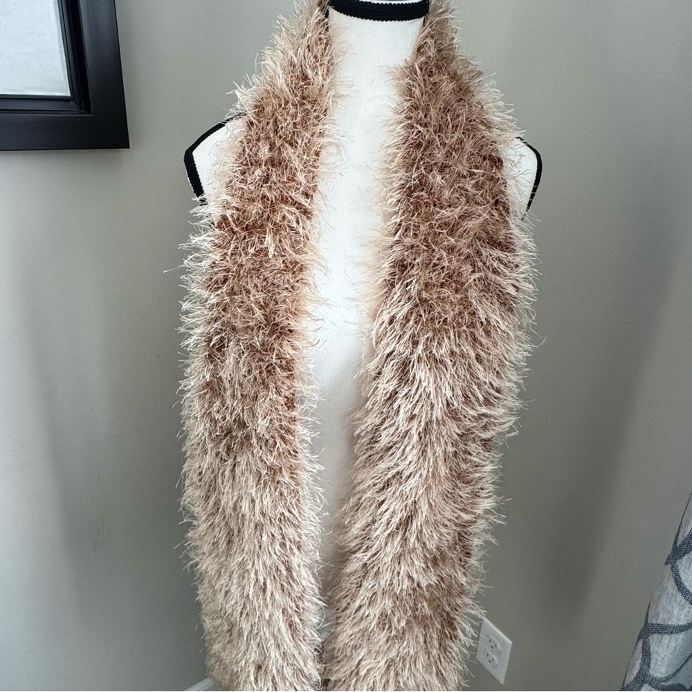 Y2K Furry Faux Fur Boa Scarf Long Shaggy Bratz Coachella Clubwear